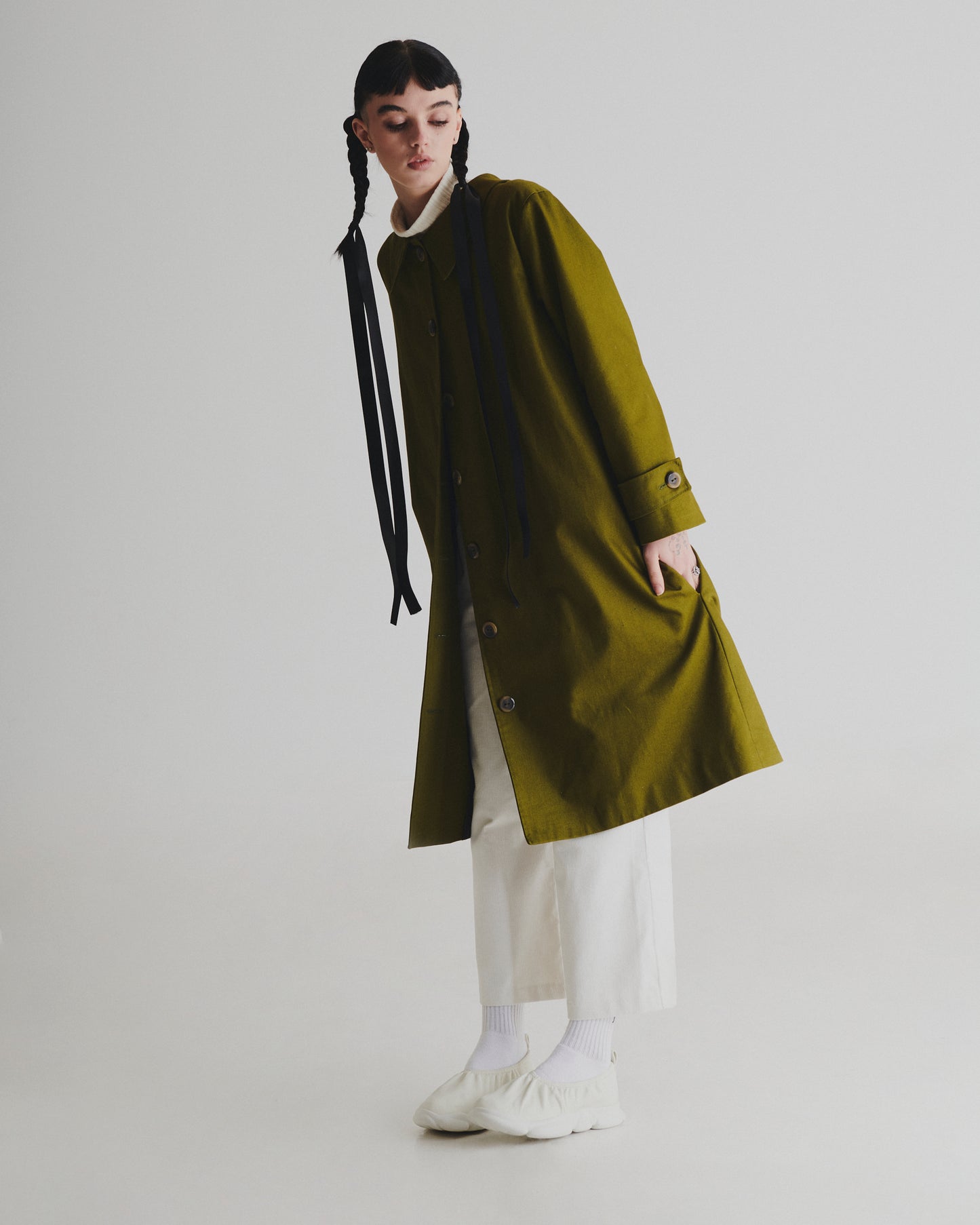 Trench vert mousse
