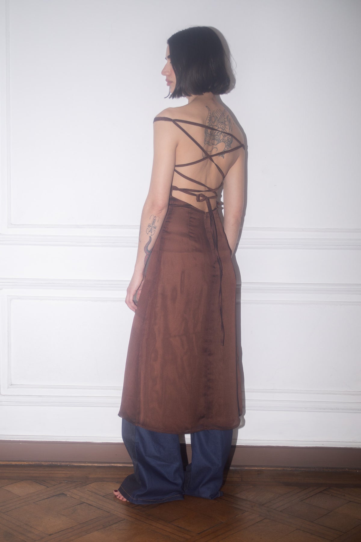 Vestido bote café