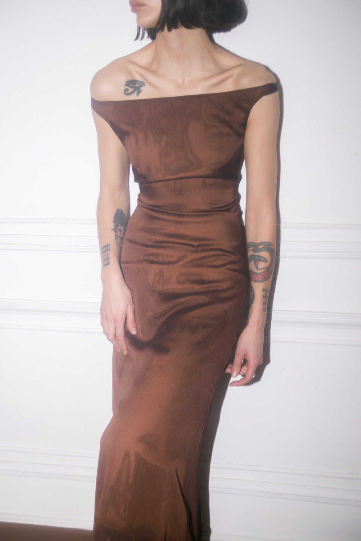 Vestido bote café