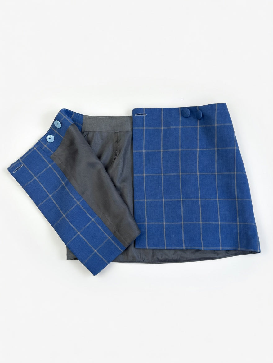 Falda Bicolor Lino Lana