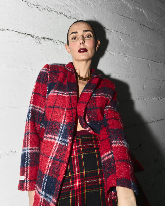 Chaqueta Sastre Escocés Rojo