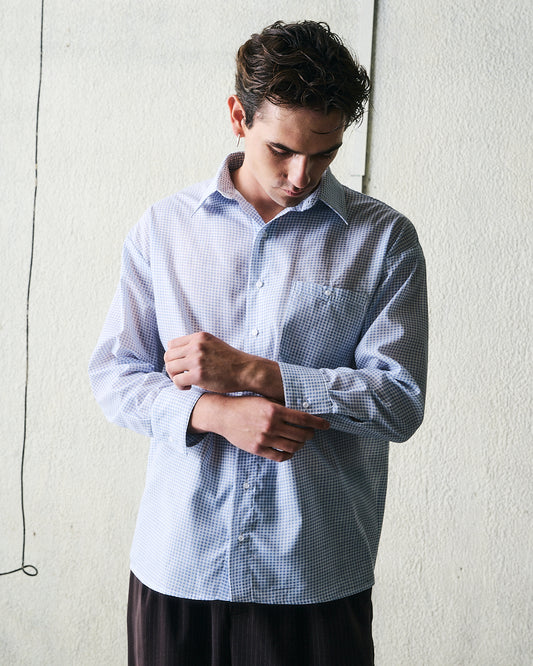 Camisa Cuadrille Celeste