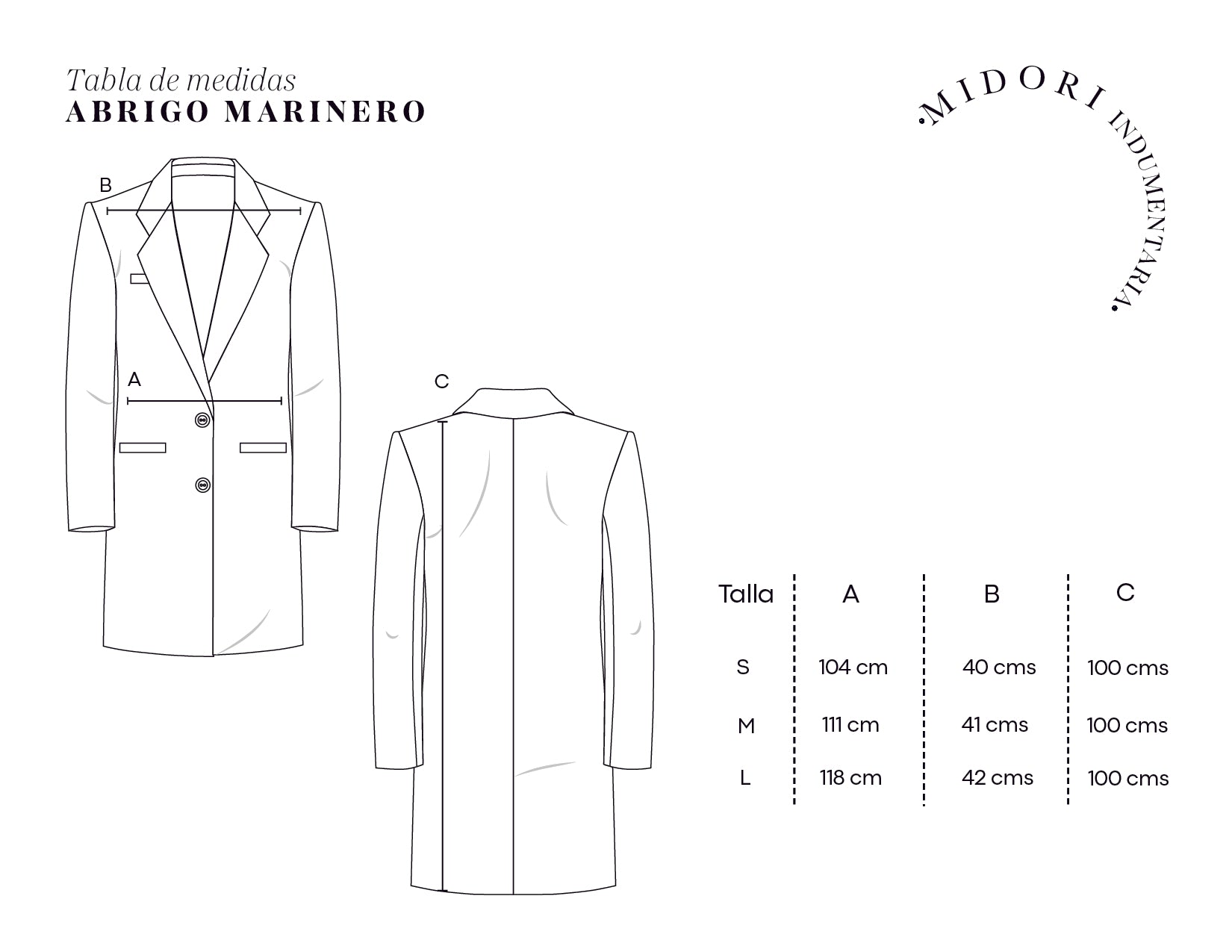 Abrigo Marinero Negro