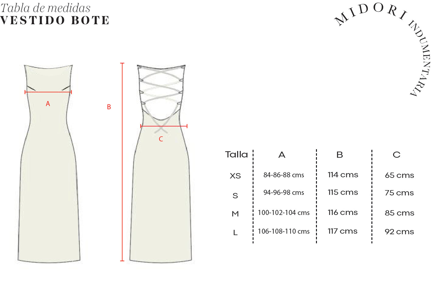 Vestido bote Celeste